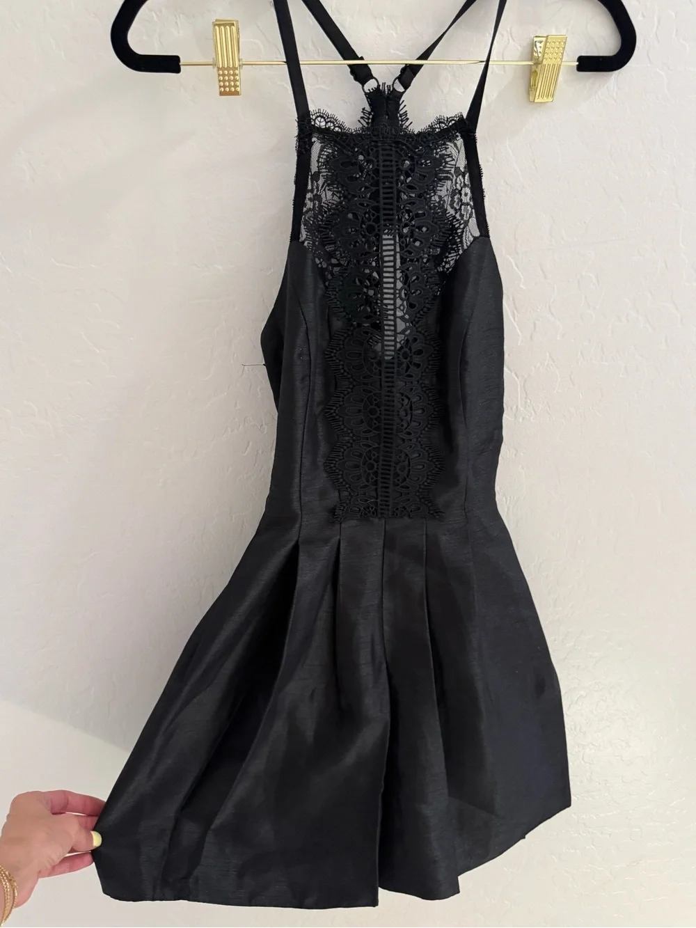 Free People NWT Heart to Heart Flare / A-Line Lace Crochet Open Back Romper